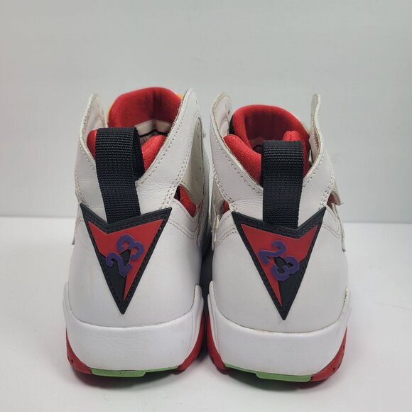 Air Jordan 7 Hare 2015 Men's White Red Sneakers 304775-125 US Size 9.5 - Picture 4 of 8